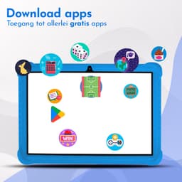 Bon Bon Electronics® 10.1 Inch Kindertablet Deluxe - Vanaf 3 Jaar - Tablet - Android 13 - IPS 1920x1200 – 8-Core Processor - 64GB – 4GB RAM - 6000 mAh – Ouderlijk Toezicht – Compleet Pakket – Blauw — thumbnail 4