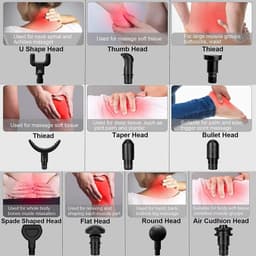 Mrs. Jones Deep Tissue Spiermassagepistool sporters percussie massageapparaten nekrug schouder lichaamspijnverlichting 30 snelheden stille handmassageapparaat LCD touchscreen 10 koppen . — thumbnail 5