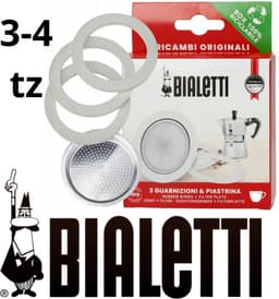 3 afdichtingen + 1 filter voor Bialetti 3-4 tz koffiezetapparaten — thumbnail 1