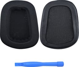 Vervangende Oorkussens voor Logitech G35, G230, G231, G233, G332, G430, G431, G432, G433, G533, G633, G633S, G635, G930, G933, G933S, G935 Hoofdtelefoon van MMOBIEL – Mesh Fabric Oorkussens – Zwart — thumbnail 1