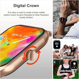 SAMTECH Smartwatch Ultra Pro Series 9- Dames & Heren – horloge - Stappenteller, Calorie Teller, Slaap meter, HD – IOS & Android - Rose Goud — thumbnail 3