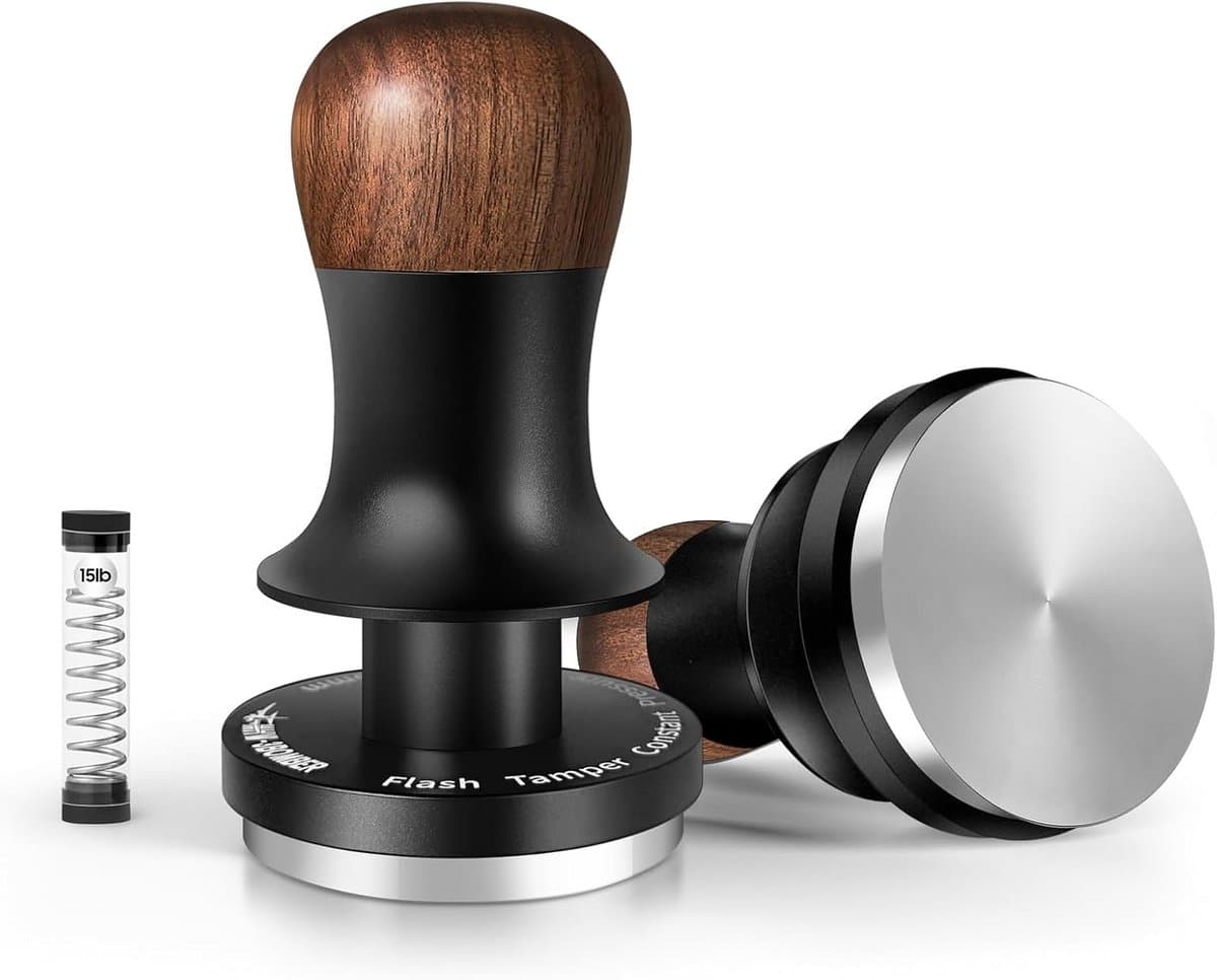 Espressotamper 58,5 mm met constante druk en geluidssignaal - 30 lb — afbeelding 1