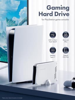 6TB Externe Harde Schijf in Aluminium Behuizing voor PS5, PS5 Slim en PS5 Pro - Geoptimaliseerd voor Gaming en Opslag — thumbnail 5