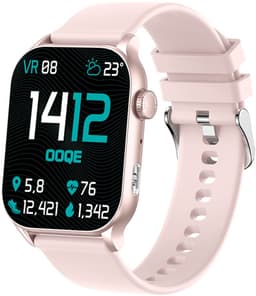 OOQE WATCH PRO 8 - Smartwatch Heren en Dames | Geschikt voor iOS en Android | AMOLED | Notificaties | Gezondheidsanalyse | Sportanalyse | GPS Koppeling | Bellen | Muziek/Audio Luisteren | Ergonomisch | Nederlandstalig | Roze — thumbnail 1