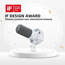 FIFINE K688 - Met XLR - USB / XLR - Dynamische Microfoon - Streaming - Podcasting - Gaming - Geschikt voor PS4 / PS5 / PC - Wit — thumbnail 4