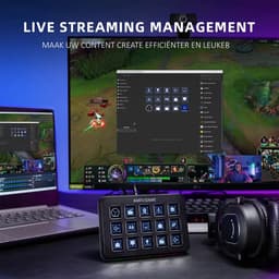 FIFINE Streaming Pack - AM8T + D6 + XLR - Complete Streaming & Podcast Set - 15 LCD Toetsen - PC, PS4, PS5, Mac - Gaming, Streaming & Content Creatie - Zwart — thumbnail 5