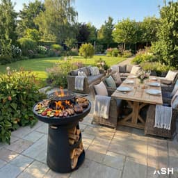 ASH - Horizon - Plancha BBQ - Buitenkeuken - Barbecue Met houtopslag - Buitenkoken - Zwart - Vuurschaal BBQ - Vuurkorf - Plancha ring - Sfeerhaard - Plancha Bakken — thumbnail 4