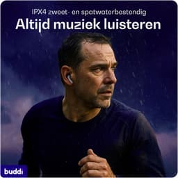 Buddi Draadloze Oordopjes - Bluetooth Oordopjes - Oortjes Draadloos - Noise Cancelling - LED Display - Met Microfoon - Touch Controls - ANC + ENC - Wit — thumbnail 4
