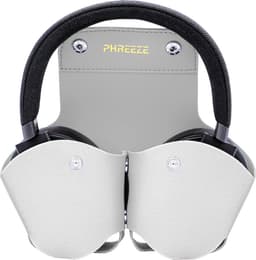 Phreeze Koptelefoon Hoes geschikt voor o.a JBl, Sony, Bose Hoofdtelefoon - Opberghoes - Hygienisch - Headphone Case - Zacht PU leer - Wit — thumbnail 3