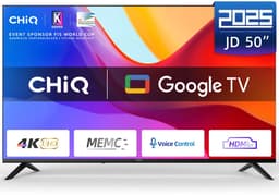 CHiQ U50JD 50 Inch Smart TV – 4K Ultra HD – HDR – Android TV – WiFi – Dolby Audio – Frameless Design – Chromecast — thumbnail 1