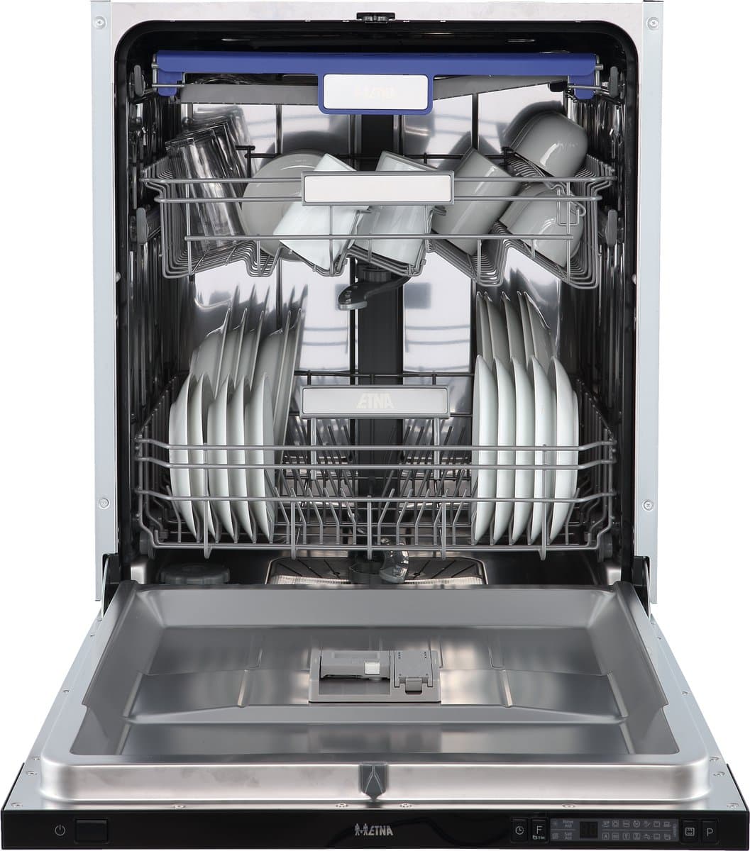 ETNA VW542B - inbouw vaatwasser - 60 cm - RVS - Energieklasse B - 14 couverts - 9 programma's - LED binnenverlichting - vloerprojectie — afbeelding 1