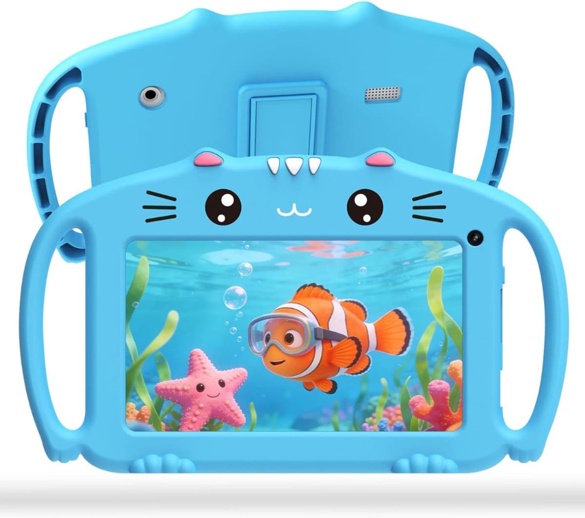 RONN® Kindertablet Vanaf 3 Jaar - Ouderlijk Toezicht - Android 13 - Compleet Pakket - Blauw - 26cm x 16cm x 2cm — afbeelding 1