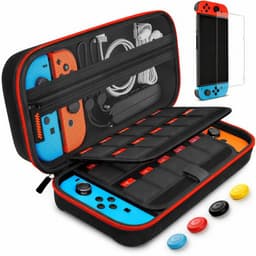 BOTC Case Geschikt voor Nintendo Switch - Hardcover Case - Beschermhoes - Opbergtas - Screenprotector - Zwart — thumbnail 1