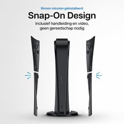 Playstation 5 Pro Faceplates Digital Edition (niet geschikt voor standaard PS5 & PS5 Slim) - Inclusief Mid Skin - Accessoires - Faceplate - Cover - Plate - Skin - Zwart — thumbnail 5