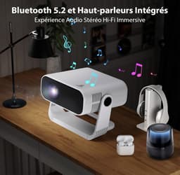 Wielio Smart Videoprojector met Geïntegreerde Apps – Native 1080P Full HD, 4K Ondersteuning, Auto Focus & Auto Keystone, WiFi 6 & Bluetooth 5.2 – Geschikt voor Android, iOS & Gameconsoles — thumbnail 2
