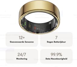 Focus® S1 Smart Ring - Rose gold - Maat 9 - Hartslag - Menstruatiecyclus - Slaap Monitor - Slimme Ring - Sport Prestatie - Stappenteller -IP68 Waterdicht - O2 Meting - Dames - Heren - Wearables - Oplaad Case - beschermring — thumbnail 3