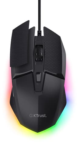 Trust GXT 121 Felox+ - Gaming Muis - Bedraad - 10.000 DPI - RGB Verlichting - Inclusief Griptape - Zwart — thumbnail 1
