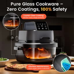 Sensova - Airfryer Multifunctionele Heteluchtfriteuse met Easy View Vensterglascontainer - Hi-Fry Technologie voor Gezond Frituren Zonder Olie - Krachtige 1500W Airfryer voor Bakken, Grillen en Roosteren - Gebruiksvriendelijk en Veelzijdig — thumbnail 4