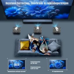 SVN® Draagbare beamer - Beamer - Projector - Mini Beamer - Wit - ‎17cm x 10cm x 17cm — thumbnail 5