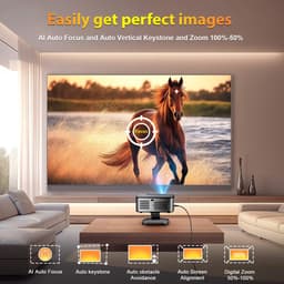 Trexxo - Beamer - Projector - Beamer 4K - Home Theater Projector - 40000 Lumen - Android 12.0 - Wifi - Bluetooth - 360 graden rotatie — thumbnail 4