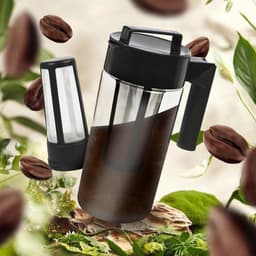 Cold Brew Koffiemaker van Kunststof - 1 Liter BPA-vrij met Gratis Vervangingsfilter - Perfect voor Koffieliefhebbers — thumbnail 2