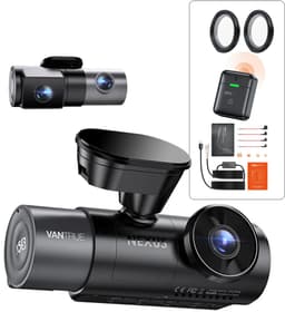 Vantrue N5S 4-Kanaals 360 Graden WiFi Dashcam, STARVIS 2, IR Nachtzicht, 2.7K+1080P*2+1440P Voorste/Achterste Binnencamera, Spraakbediening, GPS, 24 Uur Parkeerstand【Gratis bij aankoop: 40mm CPL-filter*2 + VP03 Hardwire Kit + Afstandsbediening】 — thumbnail 1