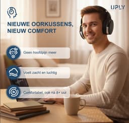 Set Oorkussens voor AKG Koptelefoon - K701 Oorkussen - K701/K702/Q701/Q702/K601/K612 Pro/K712 Pro - Fleece met Schuimvulling - Zwart — thumbnail 3