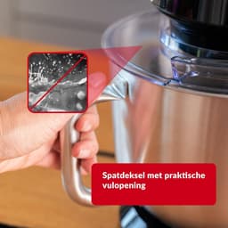 Keukenmachine met 5L kom en 12 snelheden - Kneedmachine met mengaccessoires en spatscherm - Zwart — thumbnail 5