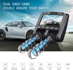 Dashcam voor Auto - Dual - Camerabewaking - Full HD - Zwart - Veiligheid — thumbnail 4