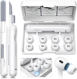 YONO Oordopjes Set met Cleaner Kit voor Airpods Pro - 4 Paar Vervangende Siliconen Ear Tips - Schoonmaakset - Wit — thumbnail 1