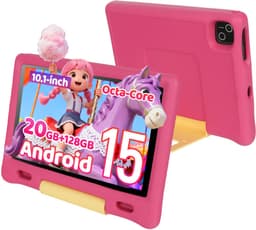 kotsren KT1026 - Android 15 kindertablet - 10.1 inch - 20(3+17)GB RAM/128GB ROM– 5000mAh - Roze — thumbnail 1
