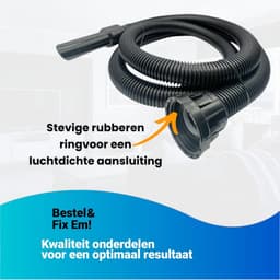 Fixem Stofzuigerslang Geschikt voor Numatic, Henry, Hetty, James, George, Charles – Slang voor Numatic Stofzuiger – 32mm – 2,5m – Universele Slang voor Numatic – Hoge Kwaliteit Zuigslang — thumbnail 3