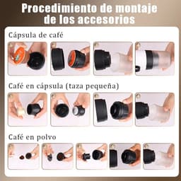 Seth Select Koffiezetapparaat - Koffiemaker - Espressomachine - Draagbare Elektrische Capsule Koffiezetapparaat - Espresso Pot - Draadloze Verwarmingspomp - Koffiezetapparaat Reizen en Auto 3 In 1 Koffiepot — thumbnail 5