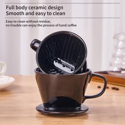 Handmatige Giet Over Koffiezetapparaat - Porselein Brouwmachine voor 2-4 Kopjes — thumbnail 2