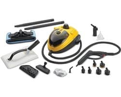 DYNA® Stoomreiniger vloer - Stoomreiniger - Stoomreinigers - Zwart/Geel -‎ 52cm x 32cm x 28cm