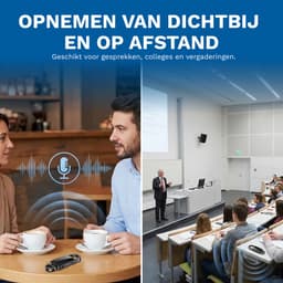 Techspot© Afluisterapparatuur - sleutelhanger - MP3 - Afluisterapparatuur op afstand - Dictafoon - Spy Recorder - Opnameapparaat - Voice Recorder - inclusief oortjes - Zwart — thumbnail 4