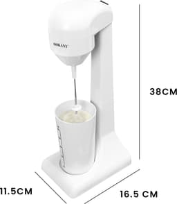 Sokany, MacMilkshake Machine 450ml 100W Snel en Compact, Wit — thumbnail 3