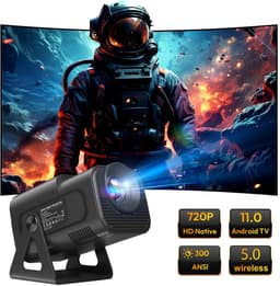 Flolife - Projector - Beamer - Smart HD LED - 5G WiFi - Bluetooth - 12000L - HDMI - USB - Android - Home Theater — thumbnail 1
