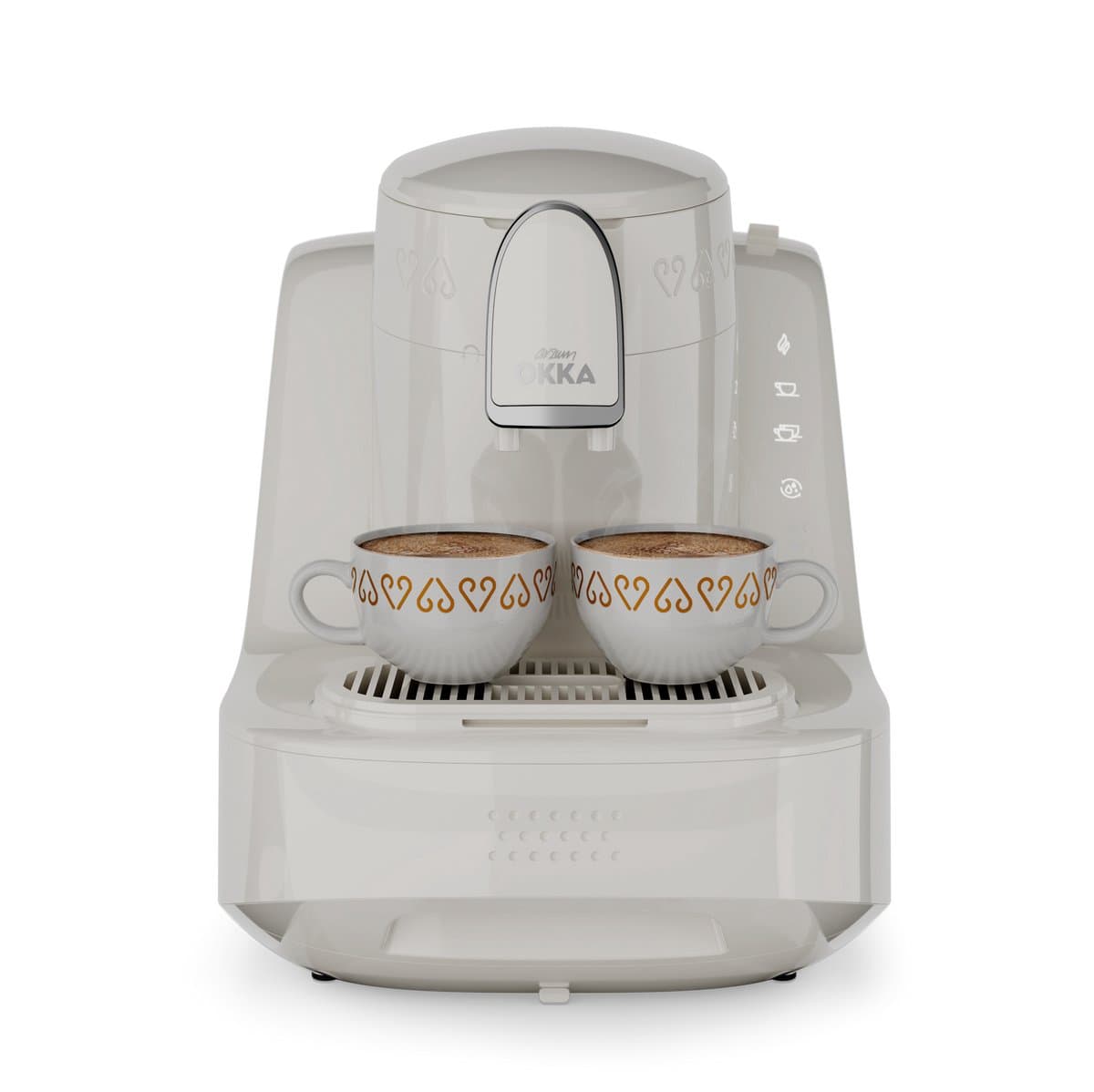 Arzum OKKA Elite Turks Koffiezetapparaat OK0040-2600 | Wit/Chroom - 2 kopjes - Aanpasbare temperatuur - Volautomatisch - 710W — afbeelding 1