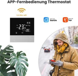Slimme WiFi Thermostaat voor Vloerverwarming - Programmeerbaar & Voice Control — thumbnail 3
