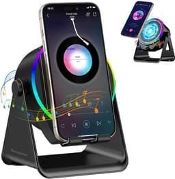 Namajunas - 5-in-1 Wireless Mini RGB Speaker - Telefoonhouder - Telefoonhouders Auto - Magnetisch - Bluetooth Speaker - Draadloze Oplader - Wireless charger - GSM Lader - 360° verstelbare houder voor iPhone/Android/iPad/Samsung - Cadeau — thumbnail 1