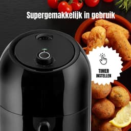Aurixi® Mini Airfryer - Airfryermand - Heteluchtfriteuse - Zwart - 28cm x 29cm x 37cm — thumbnail 2