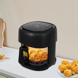 Heteluchtfriteuse - Airfryer - Gezond Koken - 8 Programma's Touchscreen - 33 Liter Capaciteit - Zwart — thumbnail 4