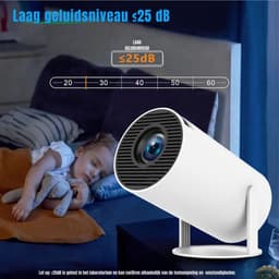 RONN® Draagbare beamer - Beamer - Projector - Mini Beamer - Wit - ‎‎22cm x 14cm x 12cm — thumbnail 4
