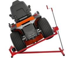 Stalen Grastractor Lift - Opvouwbare Grasmaaier Lift - 45° Kanteling - Verstelbaar Liftplatform Met Handkruk - Handmatig Hefapparaat - Maximaal Belasting 400 kg - Voor Grastractor En Zitmaaier - Rood - NAIZY