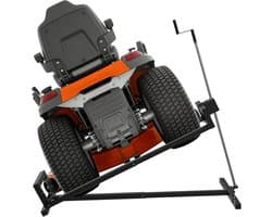 Stalen Grastractor Lift - Opvouwbare Grasmaaier Lift - 45° Kanteling - Verstelbaar Liftplatform Met Handkruk - Handmatig Hefapparaat - Maximaal Belasting 400 kg - Voor Grastractor En Zitmaaier - Zwart - NAIZY