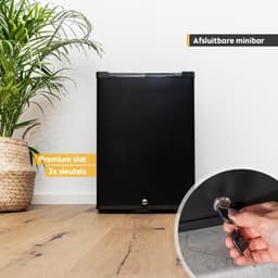 SCH® Mini Koelkast - Koelkast - Zwart - 41cm x 43cm x 57cm — thumbnail 3