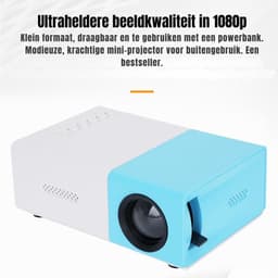 RONN® Mini beamers - Projector - Mini beamer - Wit en Blauw - 19cm x 13cm x 8cm — thumbnail 2