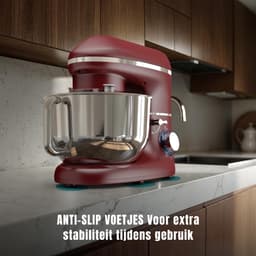 RONN® Deegmachine - Elektrische Deegmixer - Keukenmixer - 6,2L - Mixen en Mengen - Rood - 38cm x 24cm x 32cm — thumbnail 3
