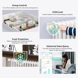 Thermostaat - Slimme Thermostatische Radiatorklep - Intelligente Thermostaat Temperatuurregelaar - APP & Voice Control - Werkt met Alexa Google Home — thumbnail 4